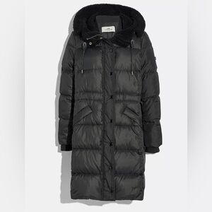 Coach Womens long puffer down
jacket Coat large